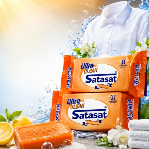 Satasat Ultra Clean Detergent Cake | Powerful Stain Removal & Brilliant Whiteness