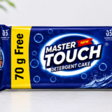 Master Touch Detergent Cake with 70g Free pack for powerful laundry cleaning and stain removal