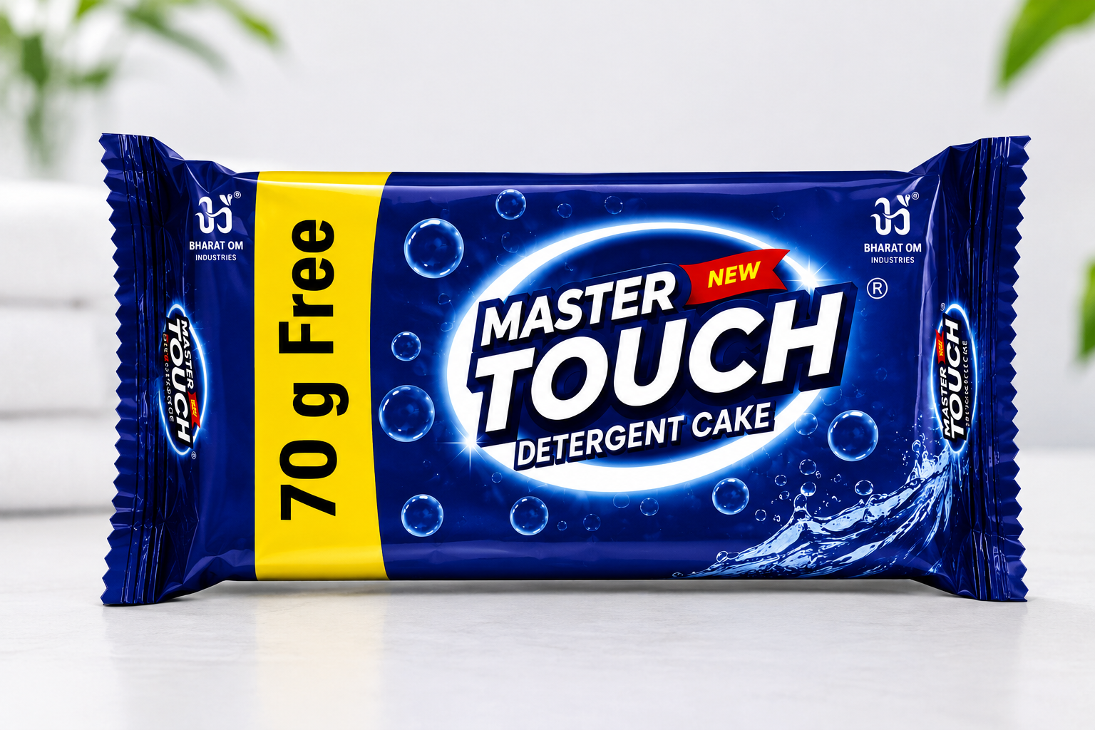 ChatGPT Image Aug 13, 2026, 11_01_43 AM Master Touch Detergent Cake with 70g Free pack for powerful laundry cleaning and stain removal