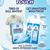 Master Touch White Detergent Cake for deep cleaning and brighter white clothes